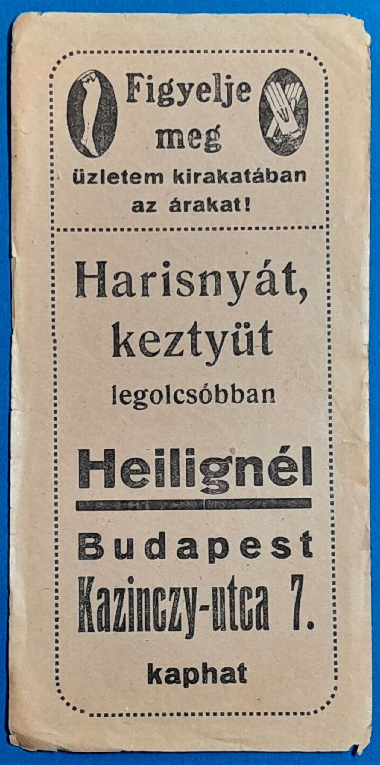 BM0783-1 Heilig számolócédula GOTTO NUMIZMATIKA
