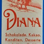 Vintage Diana Schokolade, Kakao, Kanditen számolócédula GOTTO