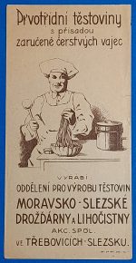 Régi cseh tészta reklám 1900-as évekből GOTTO NUMIZMATIKA