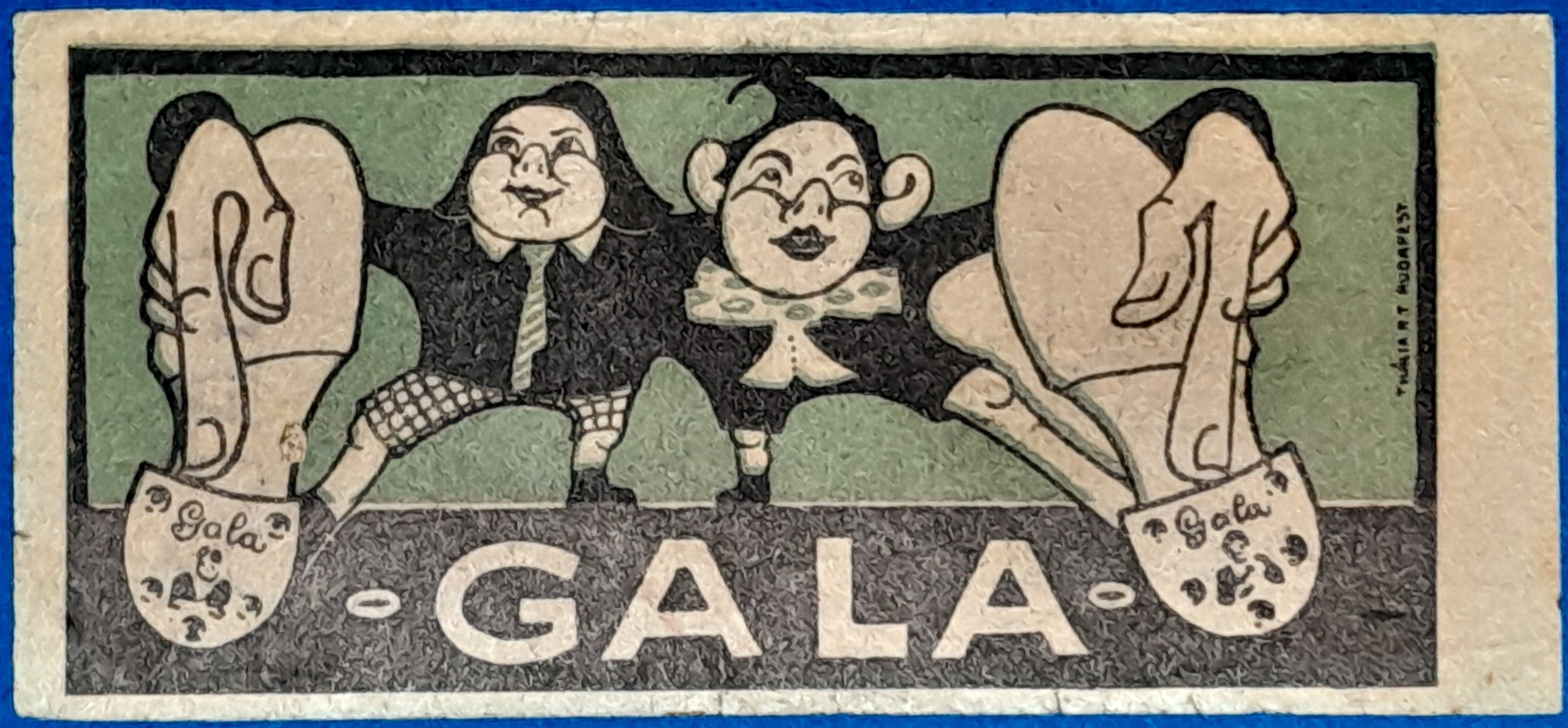 BM0802-1 Vintage "Gala" cipősarok számolócédula, Thaliart Budapest GOTTO