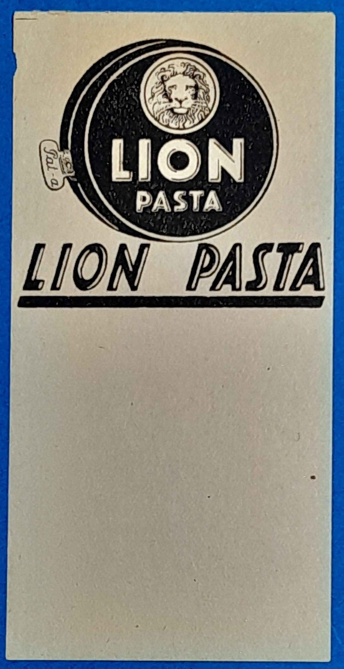 BM0814-1 Vintage magyar Lion Paszta (cipőkrém) reklám számolócédula GOTTO