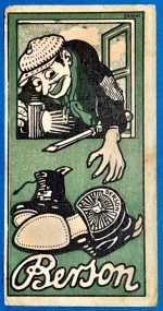 Vintage "Berson" cipősarok számolócédula, 1920-as évek GOTTO