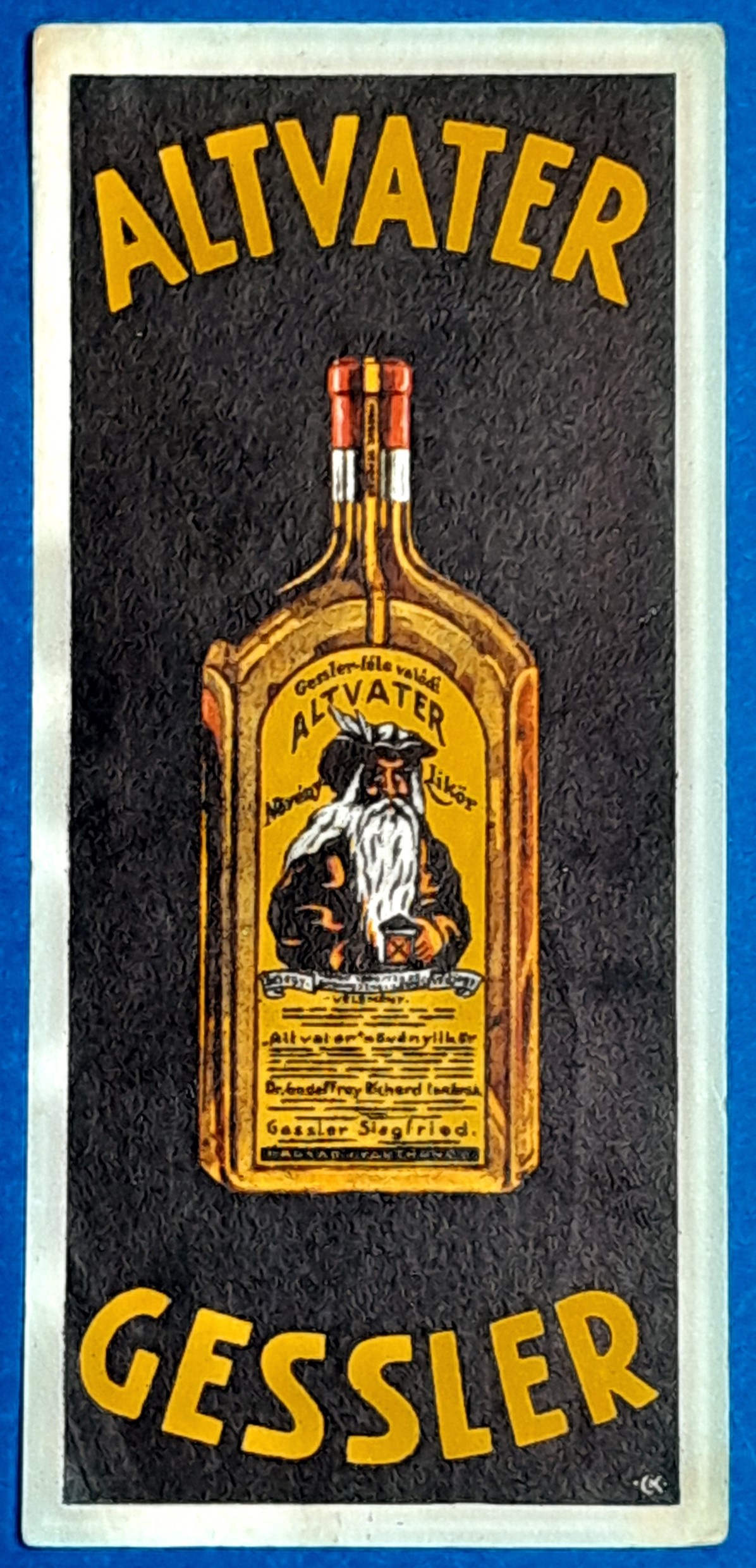 BM0820-1 "Altvater Gessler" gyógynövénylikőr számolócédula F - Image 1