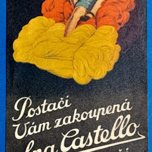 "Castello" gyapjú: 1930-as évekbeli cseh számolócédula GOTTO