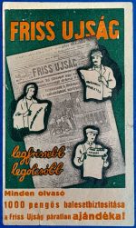 "Friss Újság" számolócédula – 1000 pengős biztosítás GOTTO