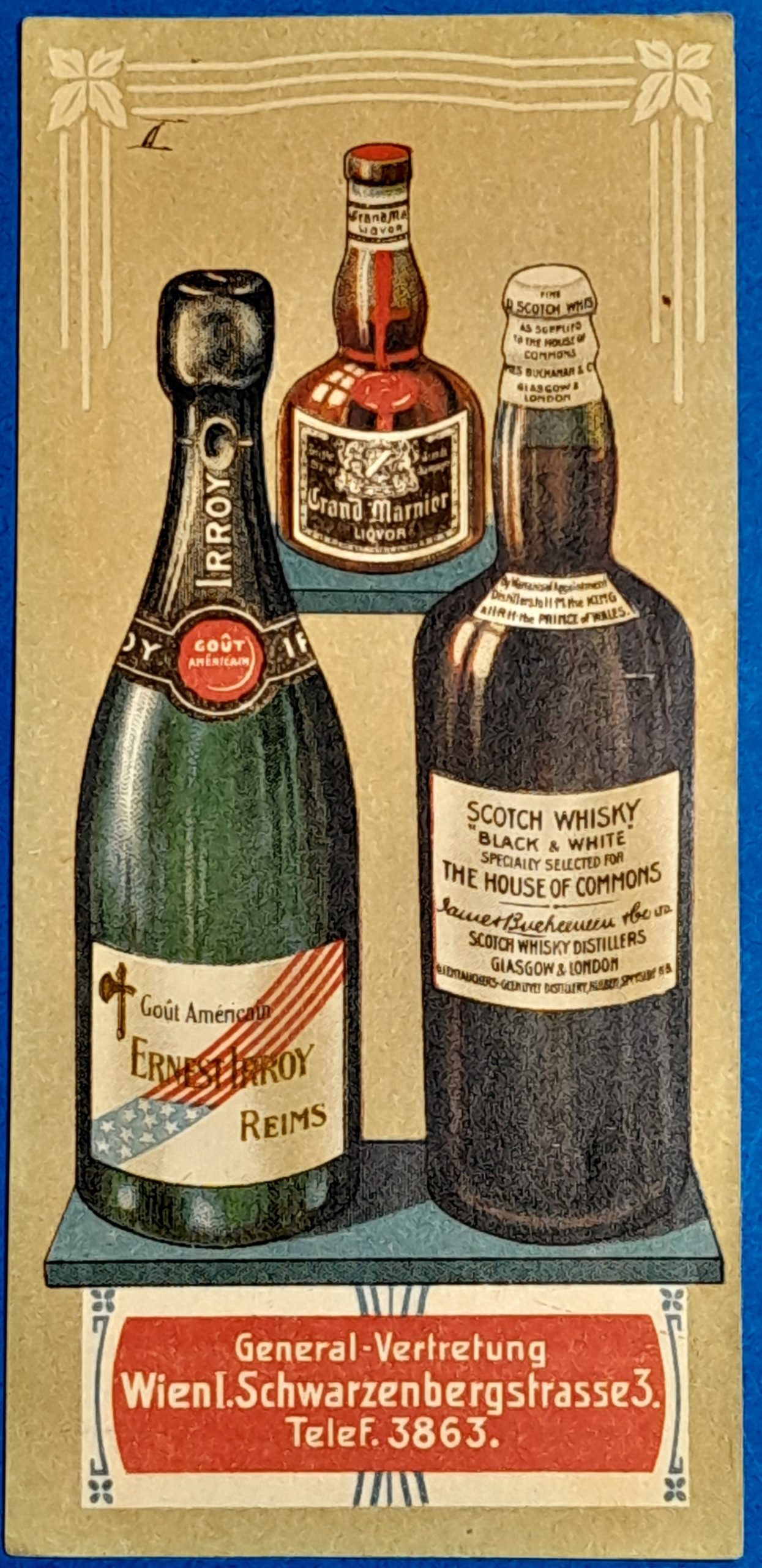 BM0843-1 Vintage italkereskedelmi számolócédula – Bécs, 1910 körül GOTTO