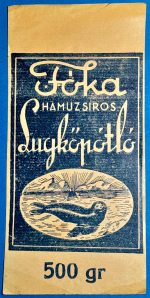 "Fóka hamuzsíros lúgkőpótló": retro tisztítószer számolócédula GOTTO