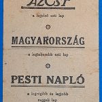 "Az Est"-lapok reklám számolócédulája GOTTO NUMIZMATIKA