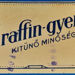 "Paraffin-gyertya" Címke – Magyar Kereskedelmi Számolócédula  GOTTO