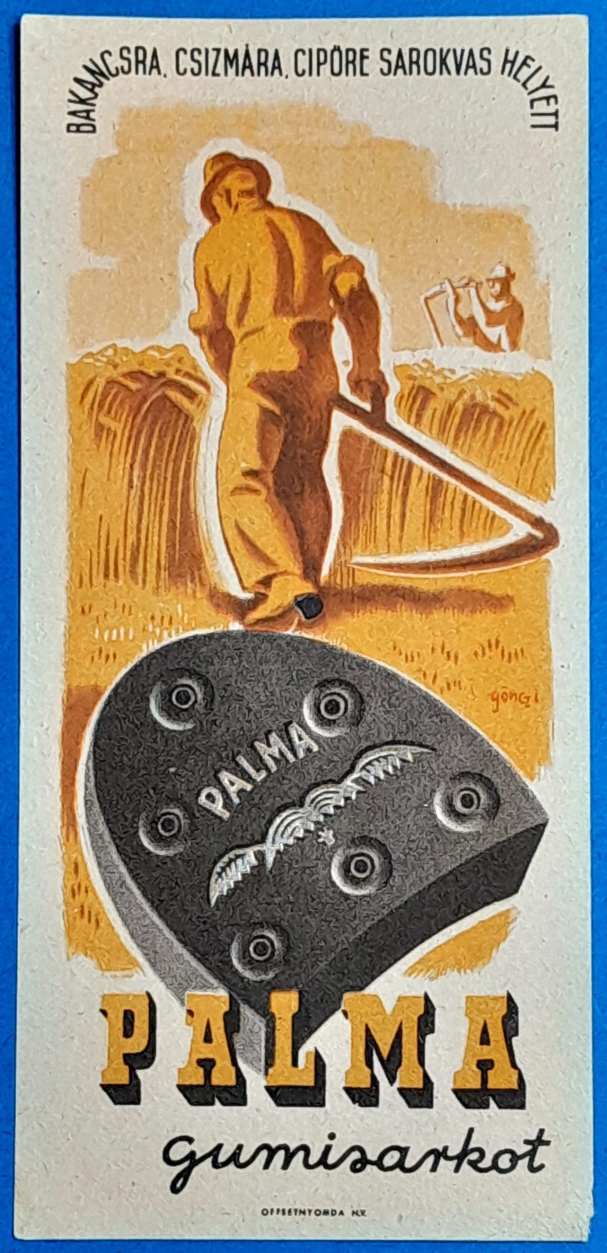 BM0862-1 Retro "Palma" gumisarok számolócédula – Grafikus: Pál Gábor GOTTO