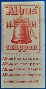 Vintage "Albus" szappan hirdetés – Kundssy R.T. Budapest GOTTO