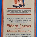 Ádám József kiskunmajsai szűrszabó számolócédulája (1925) GOTTO