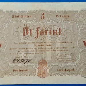 5 Forint 1848 – A legendás piros Kossuth-bankó GOTTO NUMIZMATIKA