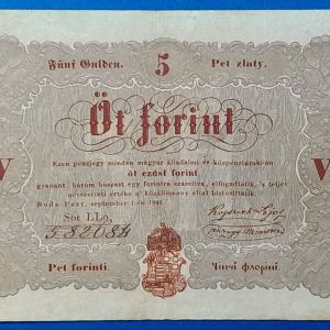 5 Forint 1848 – A legendás piros Kossuth-bankó GOTTO NUMIZMATIKA