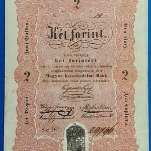 1848-as kétforintos Kossuth-bankó – magyar papírpénz GOTTO