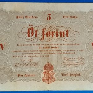 Kossuth 5 Forint 1848. szeptember 1. – Ritka magyar papírpénz GOTTO