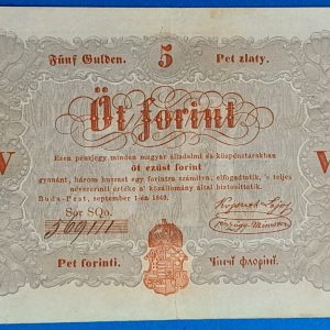 Kossuth 5 Forint 1848. szeptember 1. – Ritka magyar papírpénz GOTTO