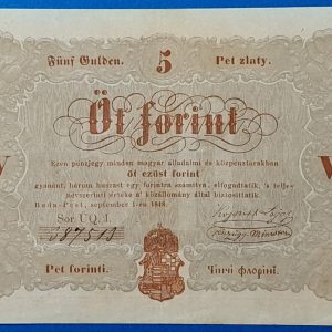 5 Forint 1848 - Kossuth-bankó (Barna nyomattal) GOTTO NUMIZMATIKA