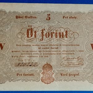 5 Forint 1848 - Kossuth-bankó (Barna nyomattal) GOTTO NUMIZMATIKA