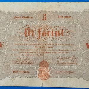 Kossuth 5 Forint 1848. szeptember 1. – Ritka magyar papírpénz GOTTO