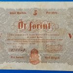 Kossuth 5 Forint 1848. szeptember 1. – Ritka magyar papírpénz GOTTO