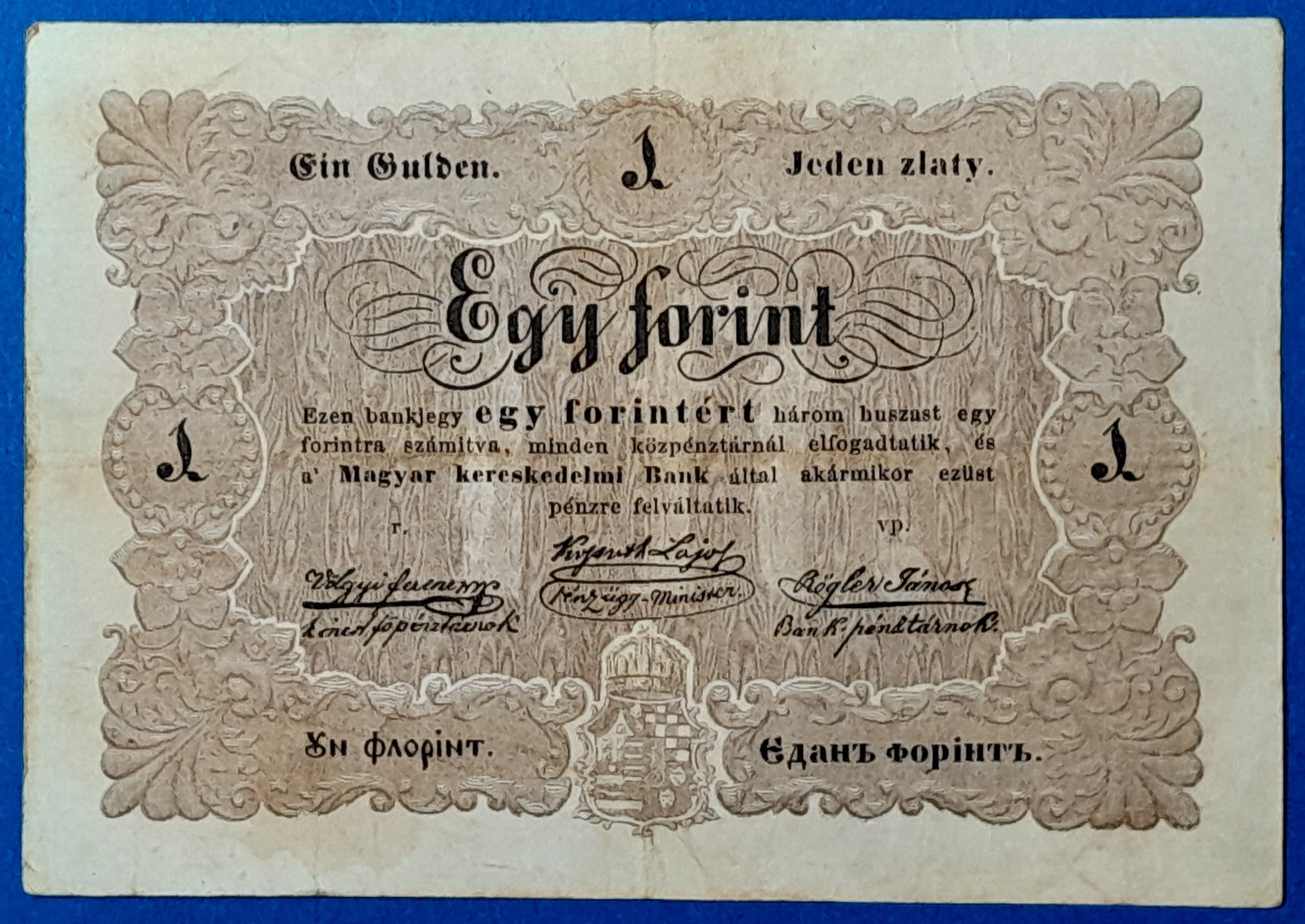 BM1314-1 1 forintos Kossuth-bankó (1848) GOTTO NUMIZMATIKA