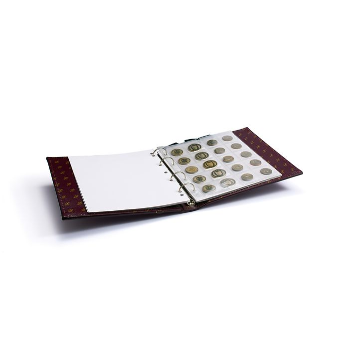 coinnumisred Leuchtturm: NUMIS érmealbum klasszikus kivitel 5 lappal - bordó - Image 1