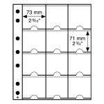Leuchtturm: GRANDE 12 zsebes éremtartó lap, éremkeretekhez 5 db-os csomag