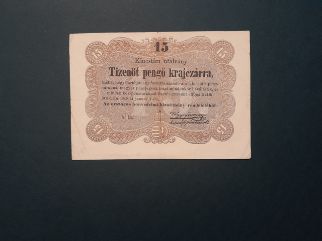 licit-33 1849. 15 Pengő krajczárra F+ - Image 1