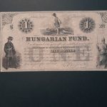 1852. 1 Dollar UNC Kossuth 1 Dollár piros színű kézzel írt számozás