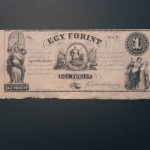 1852. 1 Forint UNC Kossuth ezüst 1 Forint D sorozat