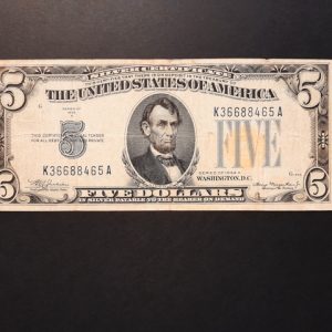 5 Dollár VF Észak - Afrika - Sárga pecséttel