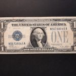 1 Dollár F+  Amerikai Ezüst 1 Dollár Kék pecséttel