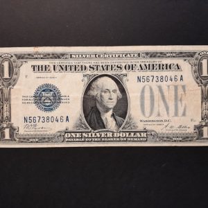 1 Dollár F+  Amerikai Ezüst 1 Dollár Kék pecséttel