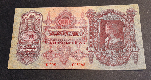 number-65 1930. 100 Pengő EF Csillagos alacsony sorszámmal - Image 1
