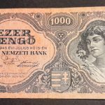 1945.    1.000 Pengő VF  Bélyeg nélküli változat