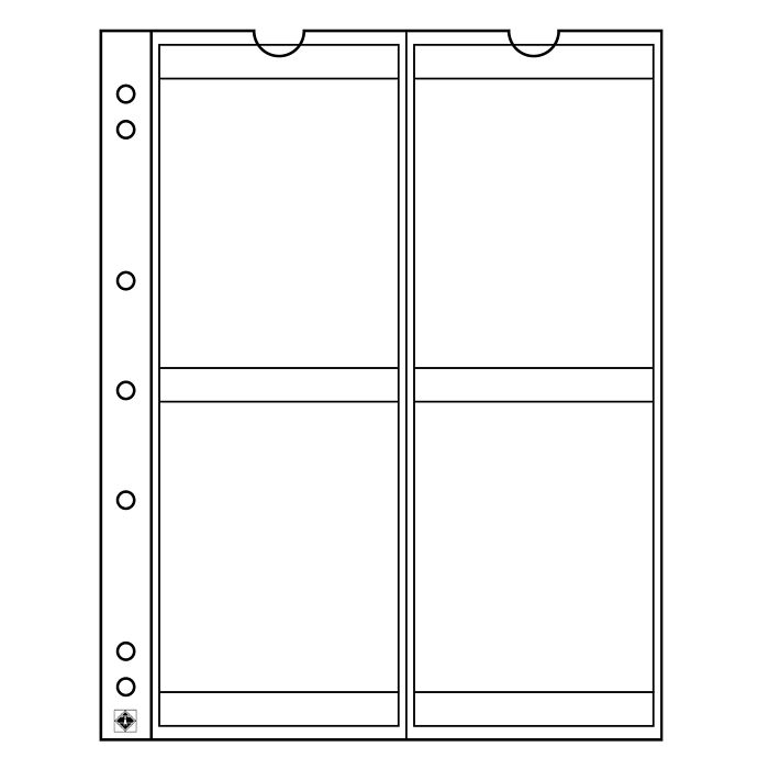 numis66x66x4 Leuchtturm: NUMIS érmelapok 4 zseb 66 mm 5 db / csomag - Image 1