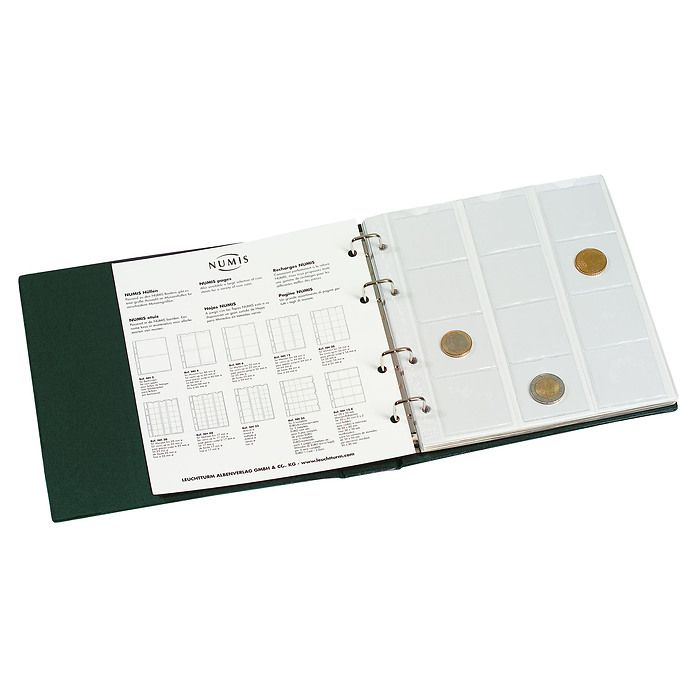 olcsonumisgreen Leuchtturm: NUMIS érmealbum 5 lappal tok nélkül - zöld - Image 1
