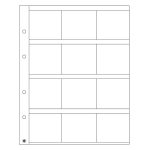 Leuchtturm: OPTIMA  Érmelapok  12 db érmetartóhoz 50x50 mm átlátszó
