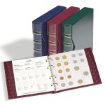 Leuchtturm: NUMIS gyűrűs iratgyűjtő, klasszikus dizájn tokkal - kék