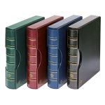 Leuchtturm: VARIO gyűrűs iratgyűjtő, klasszikus dizájn tokkal - bordó