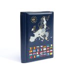 Leuchtturm: Érme pénztárca 12 érmelappal 12 teljes euróérme készlethez - kék